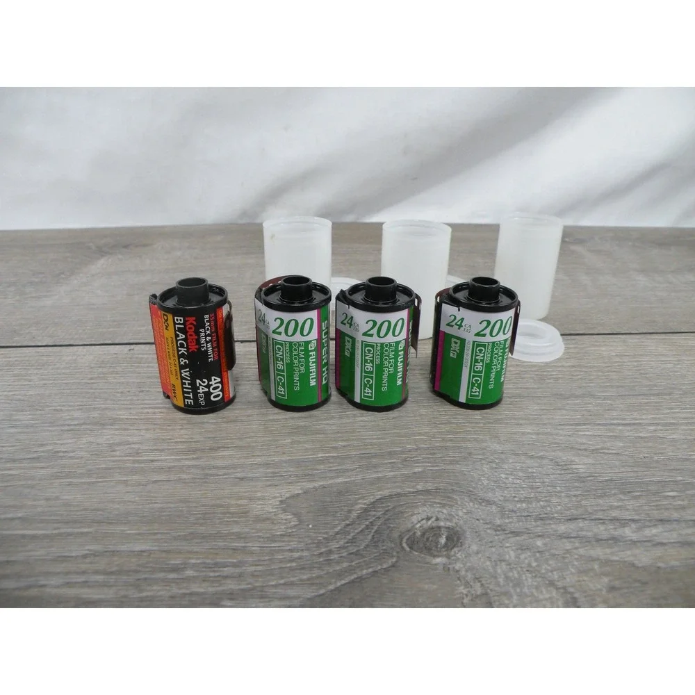 Kodak Black & White 400 & Fujifilm Fujicolor Super HQ 200 35mm Film Lot of 4